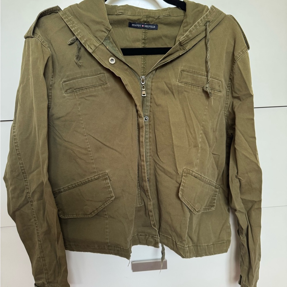Brandy Melville Army Green Military Utility Jacket